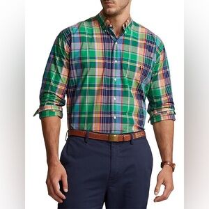 NEW POLO RALPH LAUREN Plaid Sport Shirt Size XL